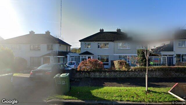 Street view of 38 Woodlands Avenue, Glenageary, Dublin