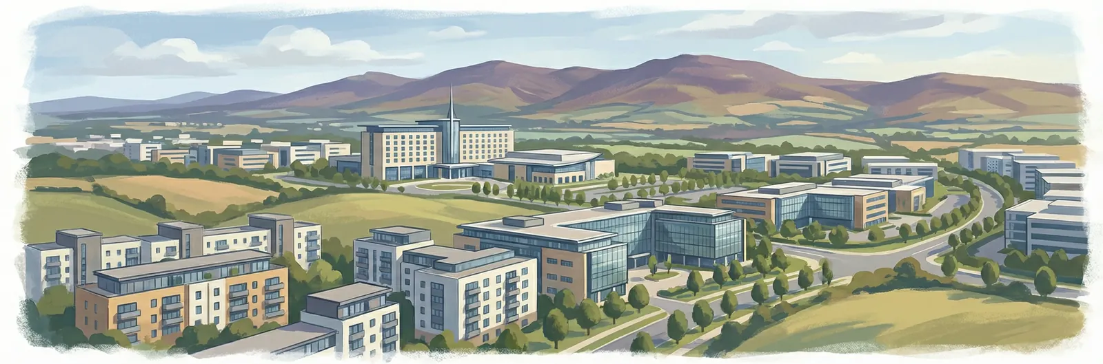 Citywest Business Campus, South Dublin streetscape