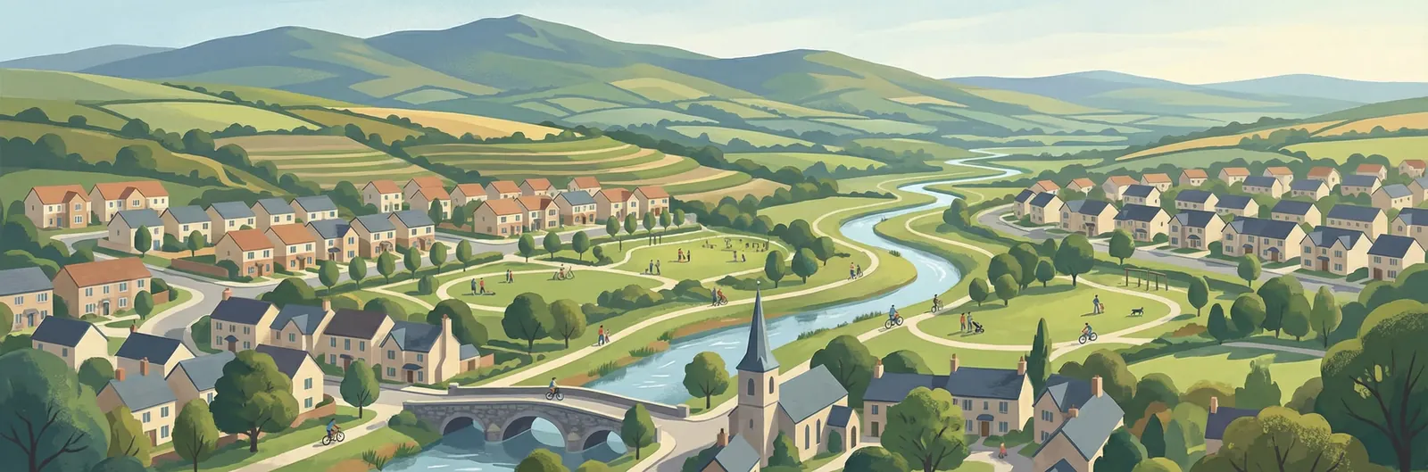 Liffey Valley Park, South Dublin streetscape